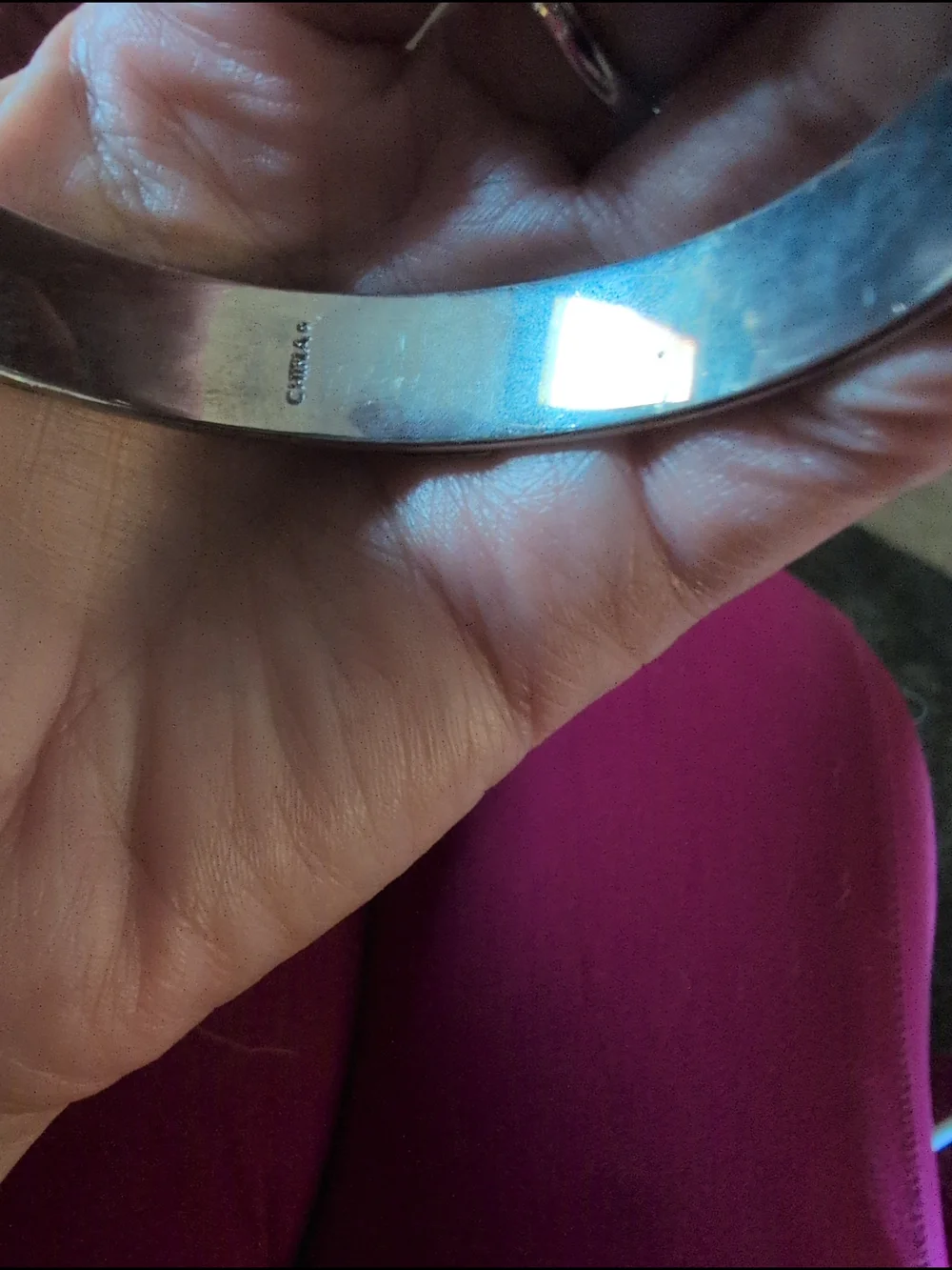 Coach Pink Signature Logo Bangle Bracelet